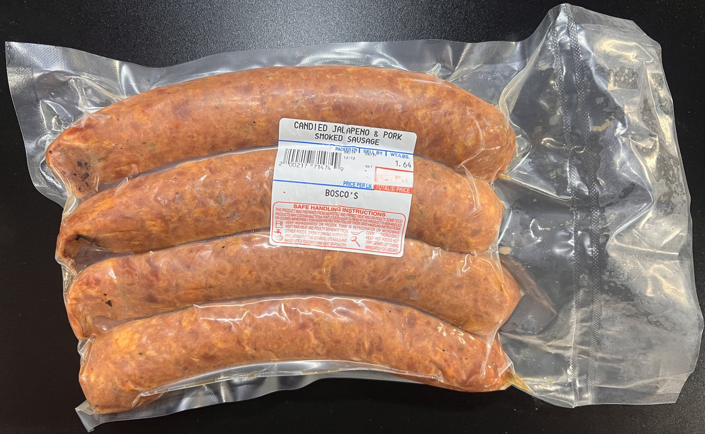 Smoked Candied Jalapeno Pork Sausage